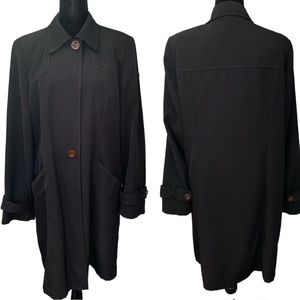 JNY Lightweight Lined Trench w Accent Brown Stitches